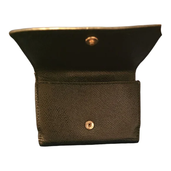 Coach Black Leather Wallet with Gold Logo - Picture 2 of 2